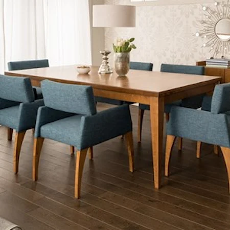 Customizable Contemporary Rectangular Dining Table